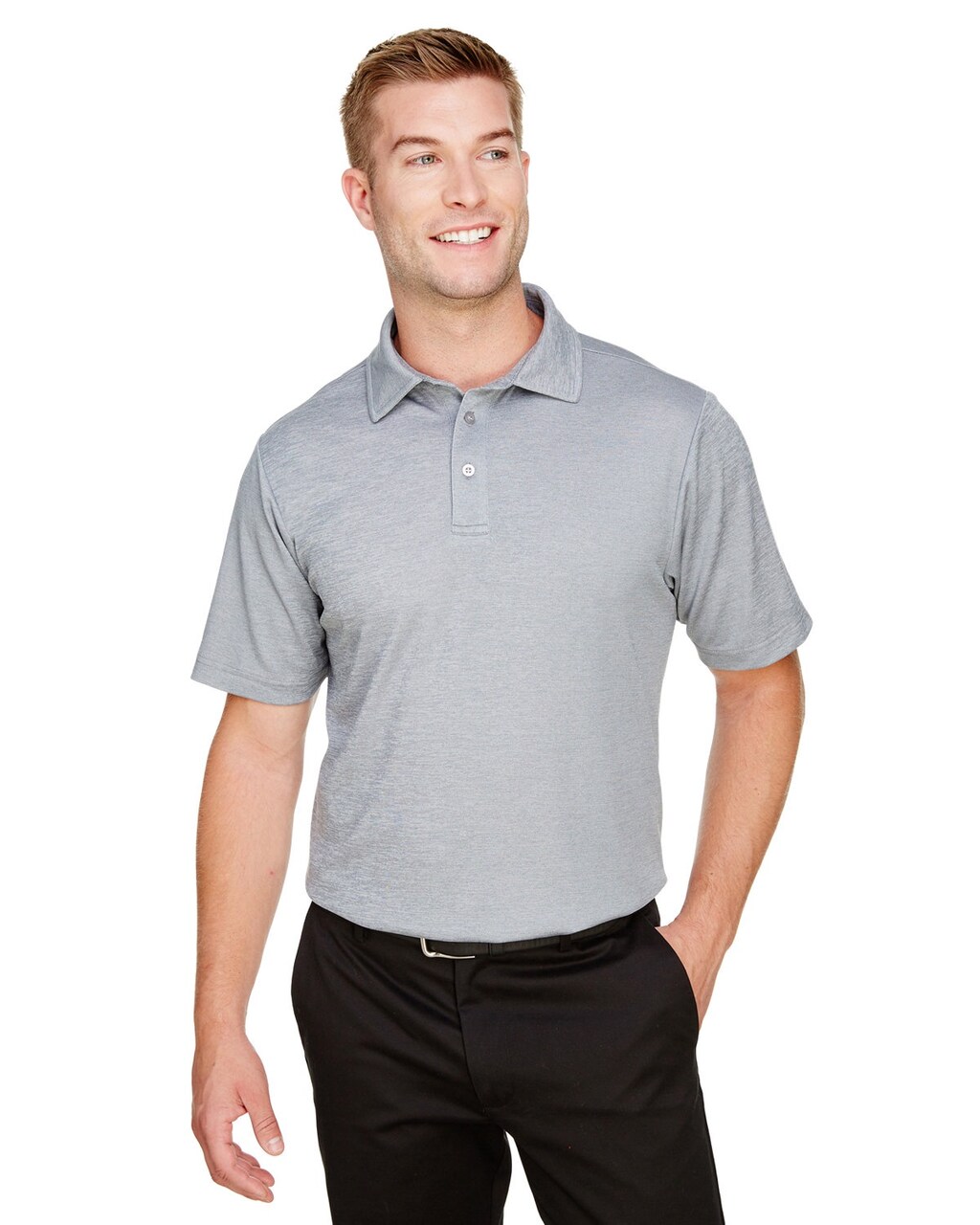 Devon & Jones® CrownLux Performance Men's Address Melange Polo